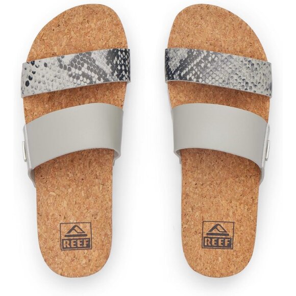 Women's Slide Sandal Snake Duo Open Toe Slip-on Hi Platform Heel Double Strap - Picture 5 of 7